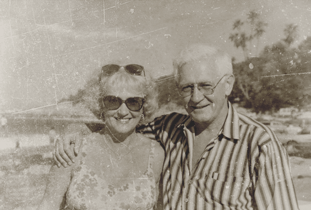 Old blurry photo before AI restoration