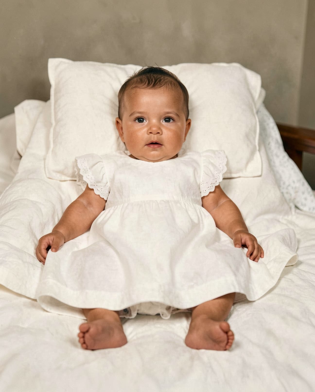 After: Old baby photo restored with AI