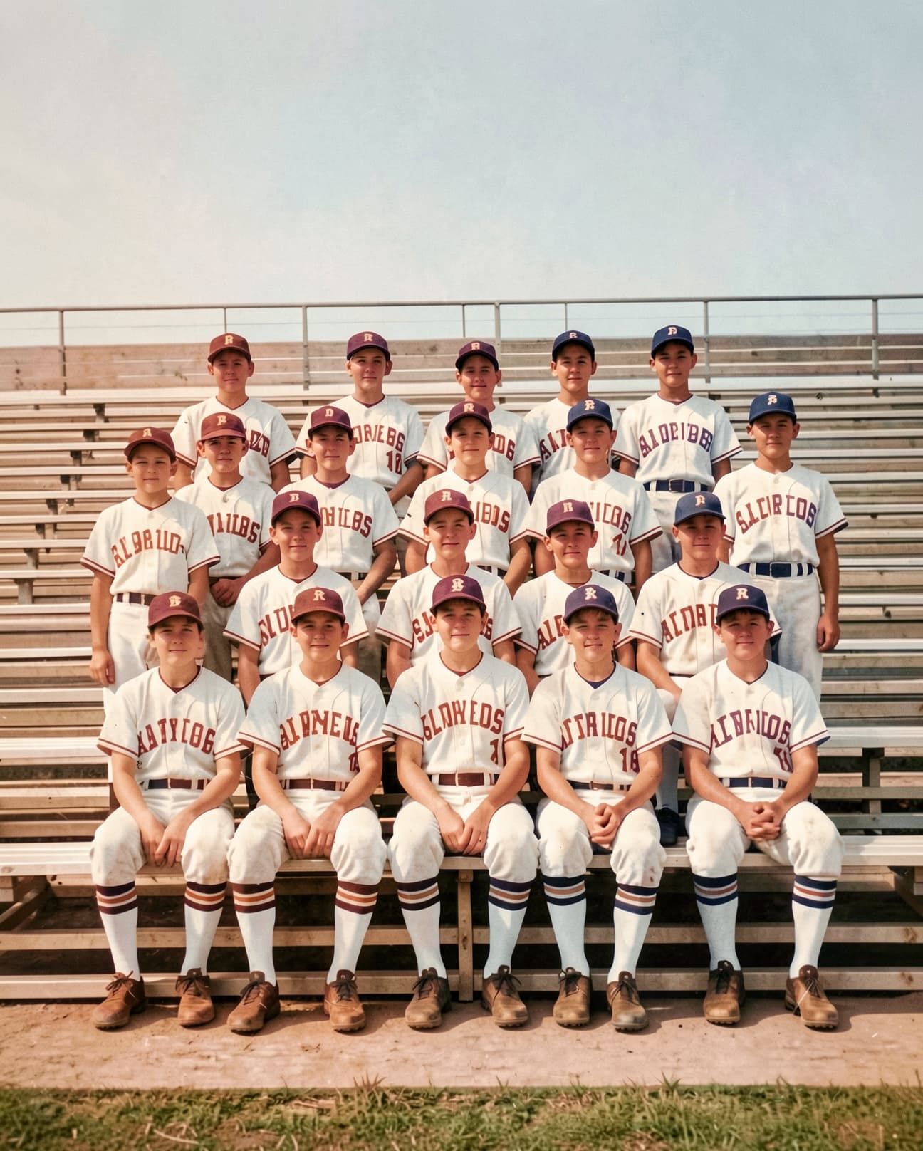 After: Old baseball photo restored with AI