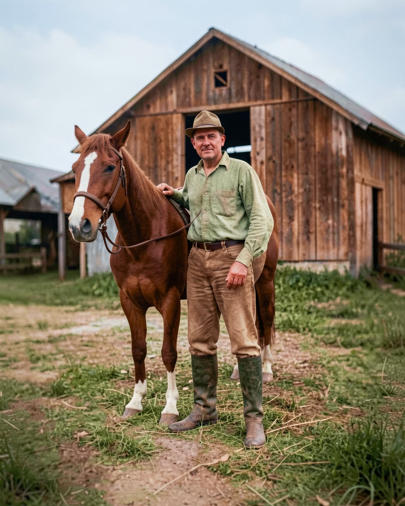 After: 1940s farm photo restored with AI